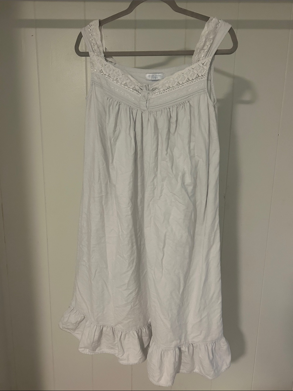 White Lace-Trim Sundress